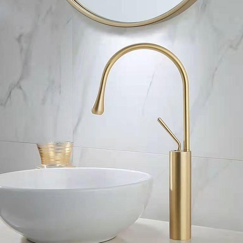 Artistic teardrop-shaped faucet, hot and cold washbasin, bathroom faucet, washbasin, countertop basin, undertop basin, washbasin Specification drawing