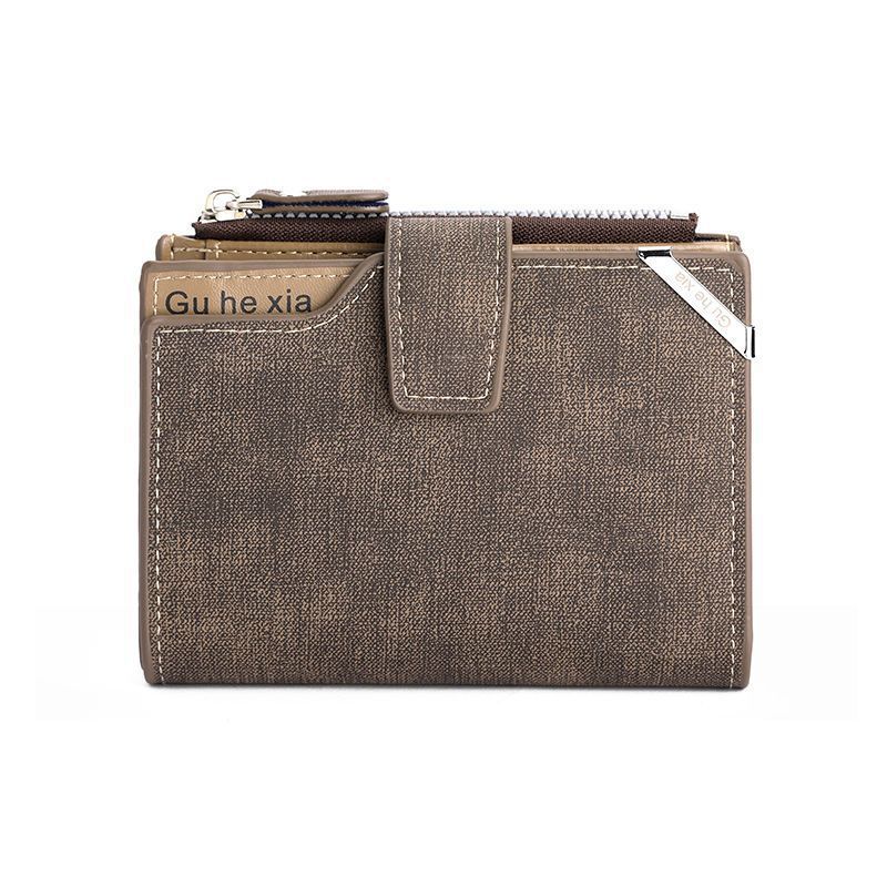 Men's short wallet 2024 New style simple driver's license wallet, trendy brand card case, youth wallet 30% off, student Item Picture