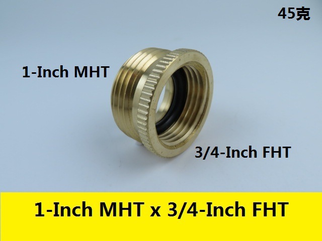 Brass garden hose adapter 1-Inch FHT by 3/4-Inch MHT connector male and female threads Application Scenario