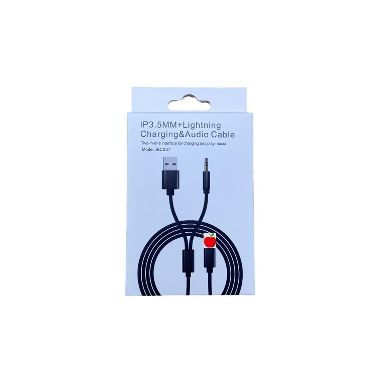 Compatible with iPhone8 audio cable, AUX car USB charging and music listening 2-in-1 X Apple 7Plus adapter cable Item Picture
