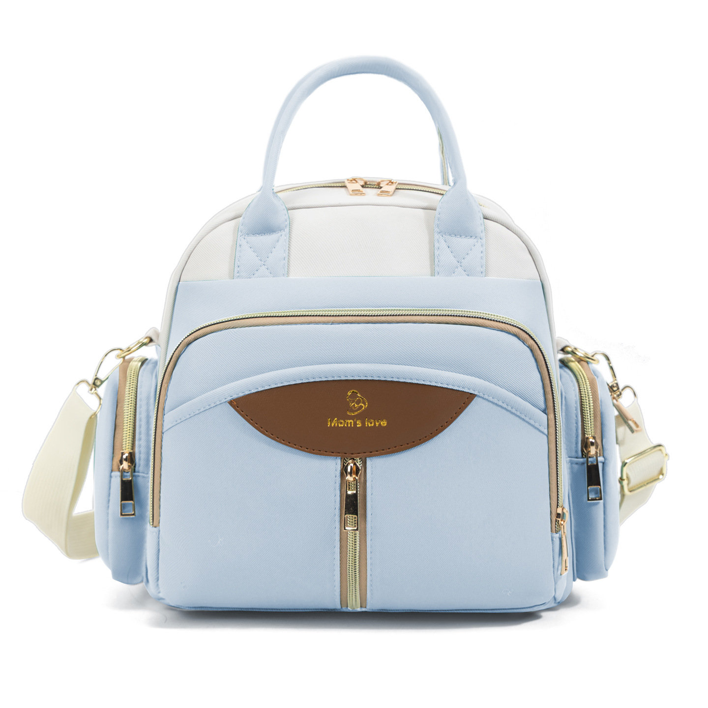 The 2025 new multi-functional Mommy Bag is a large-capacity backpack that can be carried diagonally or by hand. It is a portable baby product and mother and baby bag Specification drawing