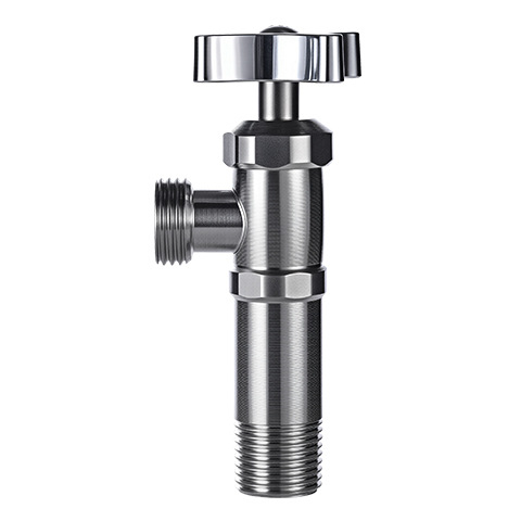 A 304 stainless steel full-opening high-flow cold and hot water Angle valve for a 4-inch gas water heater in the household bathroom Item Picture