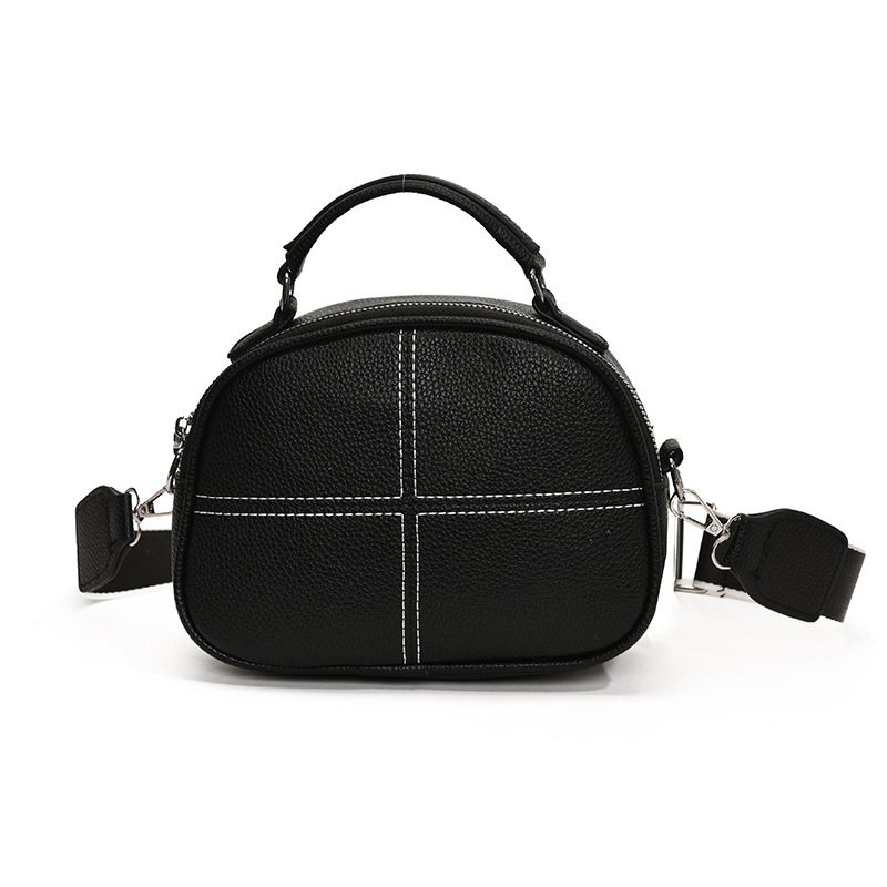 A new trendy women's single-shoulder crossbody bag with stitched stitching and shell bag in 2024, featuring Japanese and Korean versions Item Picture