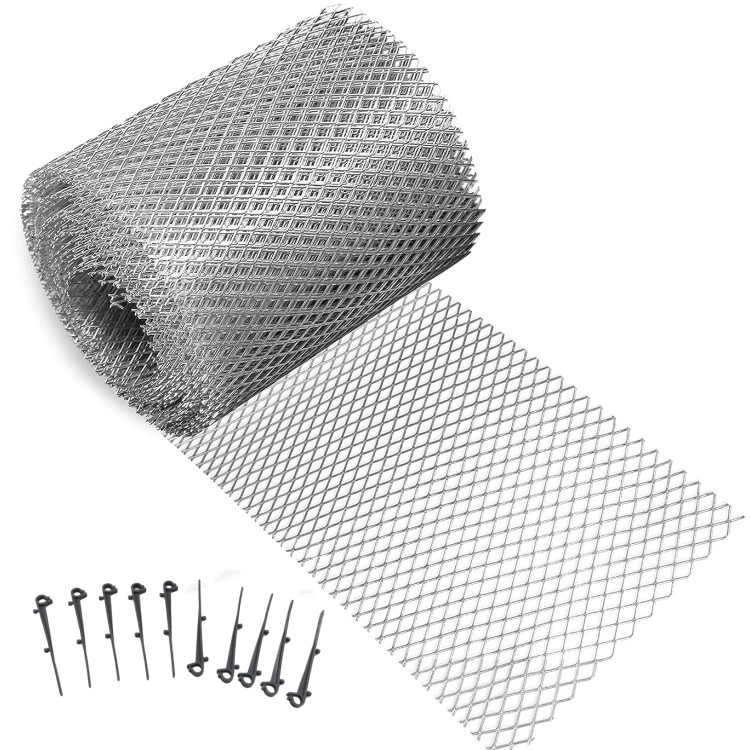 Cross-border drainage ditch cover net prevents leaves or debris from clogging downspouts and drainage pipes with a mesh gutter cover full figure