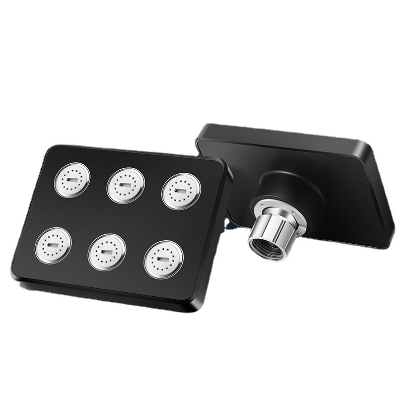 The small waist pressurized showerhead has a small top and a large water output. It is suitable for bathrooms, showers, and rain showers. It is a compact showerhead Item Picture