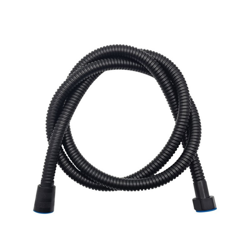 The manufacturer's black shower hose, stainless steel shower pipe, high-temperature and high-pressure explosion-proof nozzle connection pipe, 1.5 meters Item Picture
