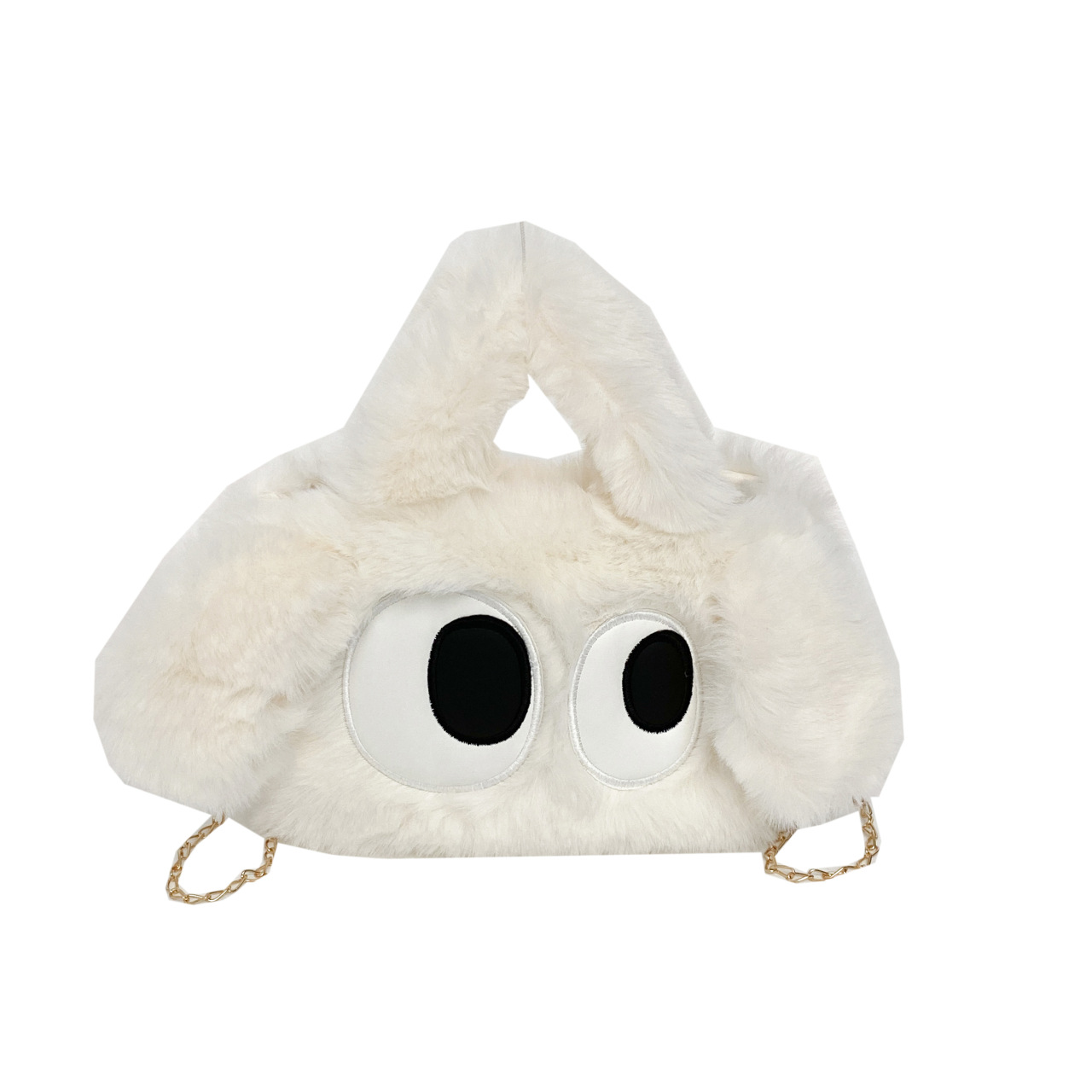 Big Eyes plush puppy women's bag 2023 Autumn/Winter new niche single-shoulder crossbody bag plush handbag details Picture