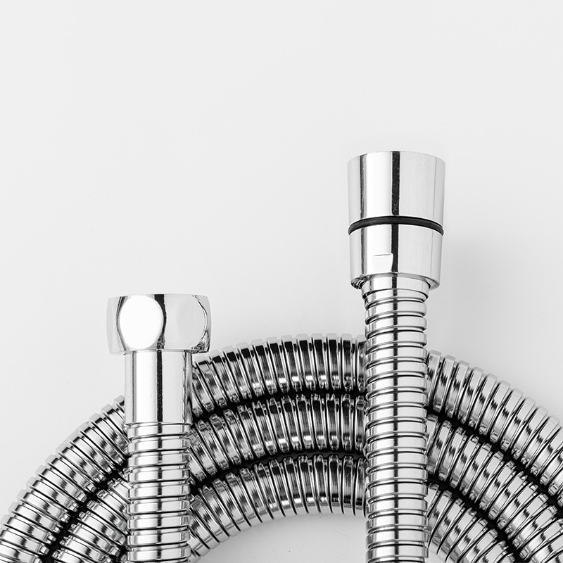 Wholesale of 1.5-meter explosion-proof and leak-proof 2-meter metal shower hose made of 201 stainless steel with encrypted electroplating for cross-border use full figure