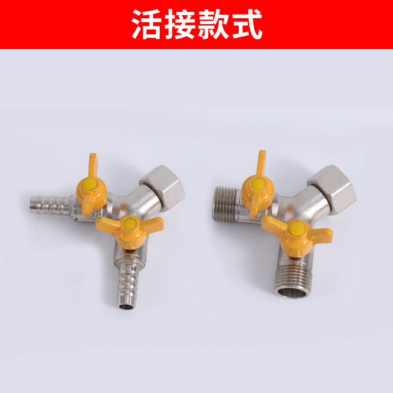 All-copper thickened three-way gas valve with disc handle, 4-inch gas valve, Y-type pagoda horn valve, brass internal and external thread ball valve Application Scenario