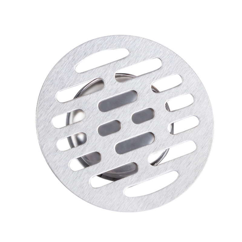 Cross-border floor drain joint + stainless steel round floor drain cover, anti-odor bathroom dual-purpose brushed cover plate Item Picture