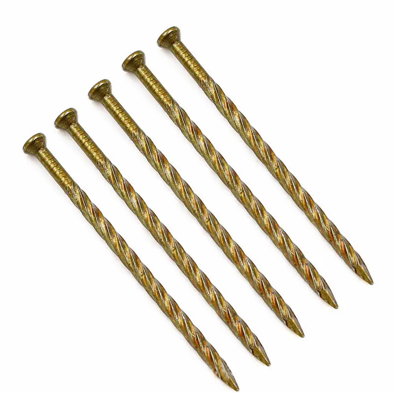 Full box of high-quality color-coated twisted nails, anti-loosening floor nails, self-tapping threaded nails, tray nails, 1.5 inches, 2 inches, 2.5 inches, 3 inches Specification drawing