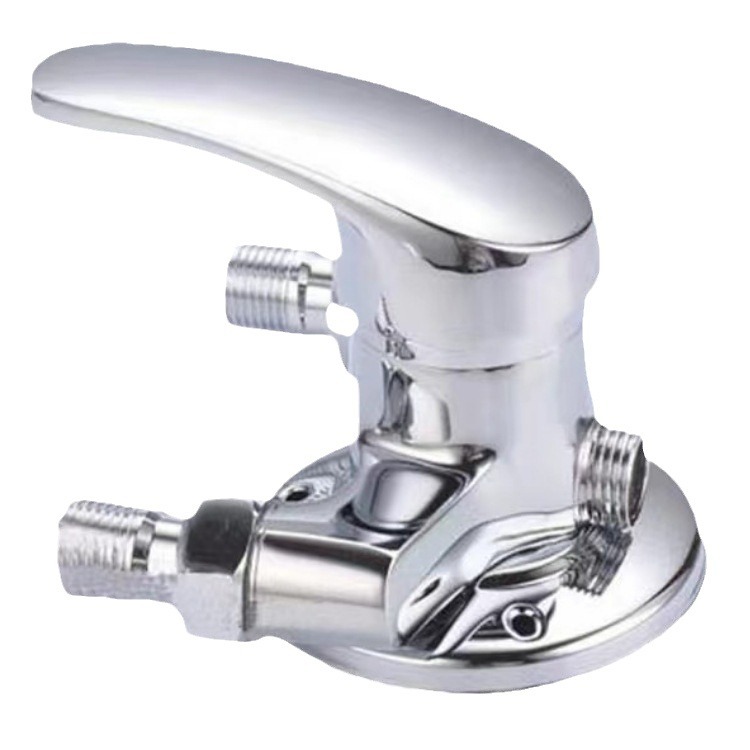 Copper exposed mixing valve, triangular shower set, water heater, shower faucet, hot and cold solar top faucet, zinc alloy Item Picture