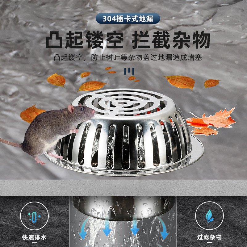 Cross-border stainless steel rooftop and floor drain covers, commercial anti-clogging nets, roof bowl-shaped filter screens, outdoor drainage ditches and downspouts Application Scenario