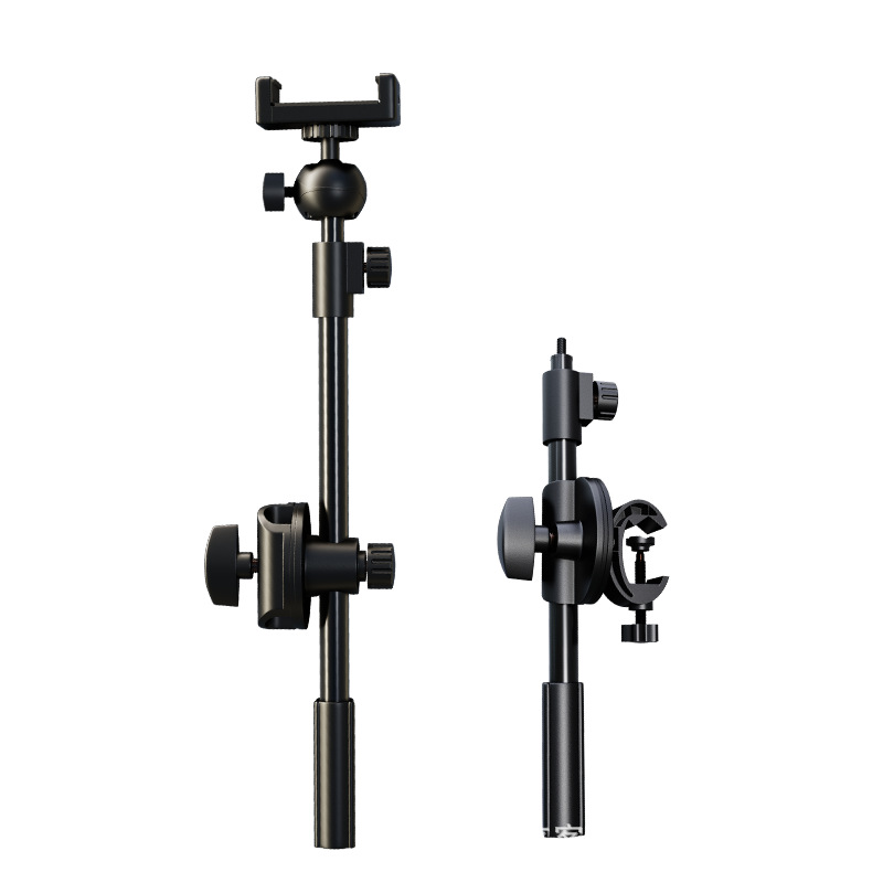 Metal telescopic crossbar ground overhead shooting stand extension rod crossarm panoramic pan-tilt mobile phone stretch microphone stand Item Picture
