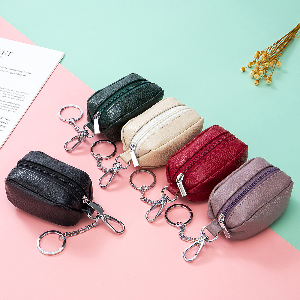 Genuine leather, cute, multi-functional, soft leather home storage, neutral key case, coin purse, large-capacity key case for men and women Application Scenario