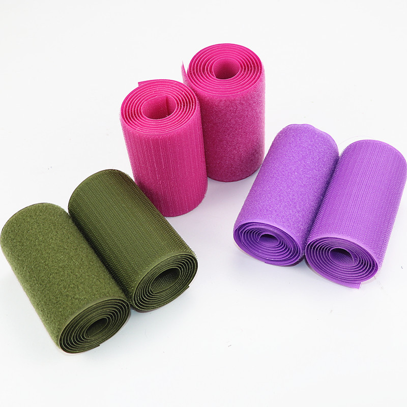 ✅ZM6H wholesale 10cm wide Velcro color double-sided adhesive nylon burr stickers for clothes, mother-and-child buttons, sofa stickers Item Picture