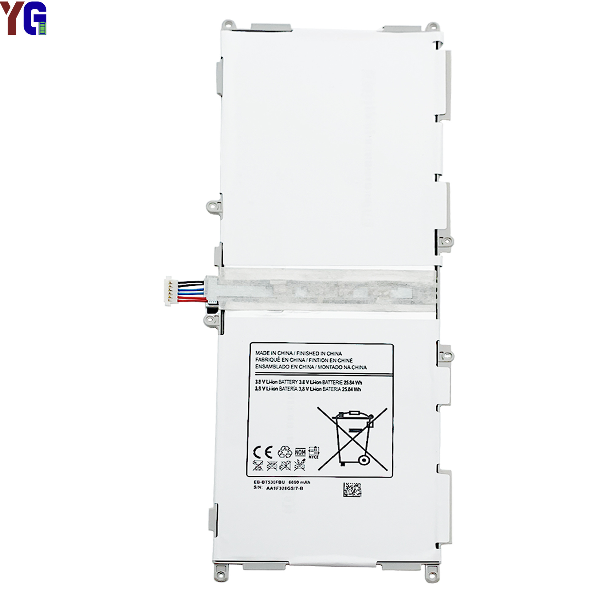 EB-BT530FBU, a large-capacity battery for Samsung Tab4(10.1) tablets, is available for wholesale in stock with a capacity of 6800mah Item Picture