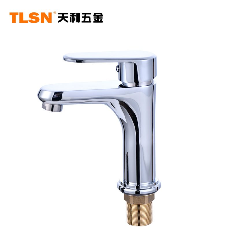 Wholesale of copper washbasins, faucets, cold and hot mixed water, single-handle washbasins, single-hole faucets, and bathroom fixtures Application Scenario