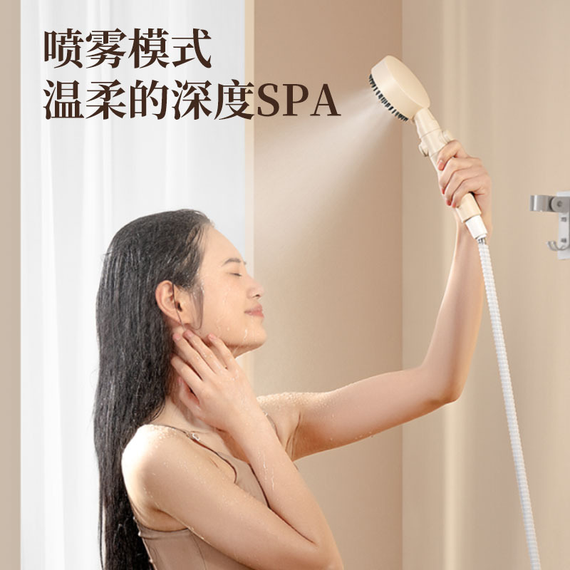Household pressurized showerhead, shower, comb, showerhead, shower, lotus pod, five-speed powerful pressurized one-key water-stop showerhead Specification drawing