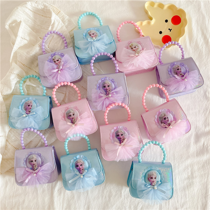 Children's bags, girls' new Elsa Princess handbag, large-capacity crossbody bag, Ice Princess fashion Flash bag full figure