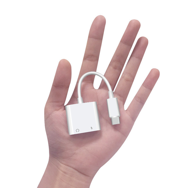 type-c 2-in-1 digital audio adapter 3.5mm mobile phone headphone converter Type-C is compatible with Huawei details Picture