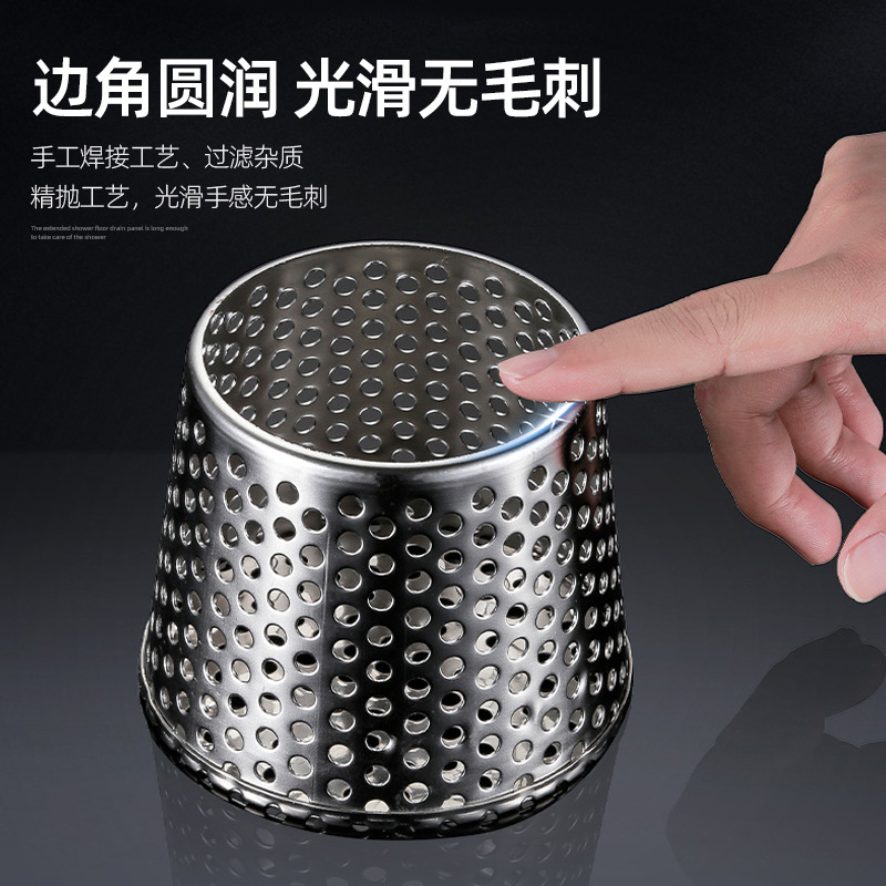 304 stainless steel built-in floor drain anti-clogging filter screen cover, rooftop drainage, corner and side drainage pipe anti-rat filter screen Specification drawing