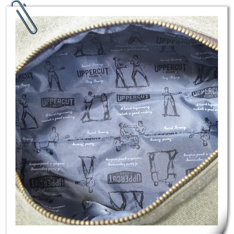 Customized 16-amp canvas toiletry bag, solid color, simple storage, PU with canvas bag, large-capacity portable travel makeup bag Application Scenario