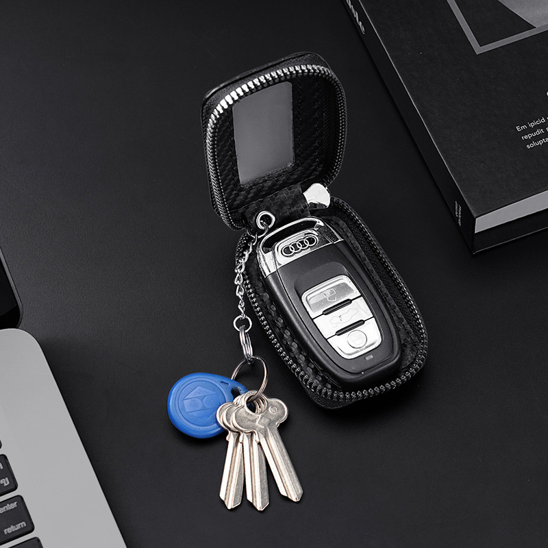 Cross-border new products: Mirror window General Motors men's and women's key case, window leather car key case, Korean and Japanese zippers, multi-color bestsellers Application Scenario