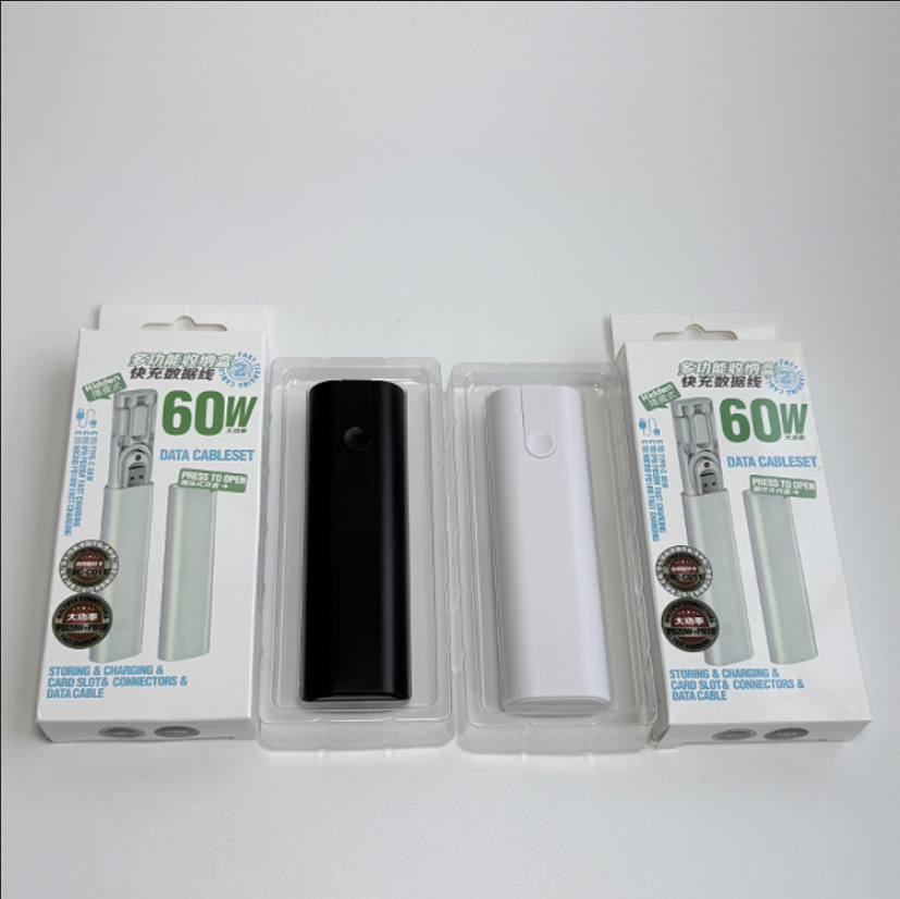 60W fast charging five-in-one multi-functional data cable Type-C, suitable for Apple and Huawei mobile phone adapter 5A charging cable details Picture