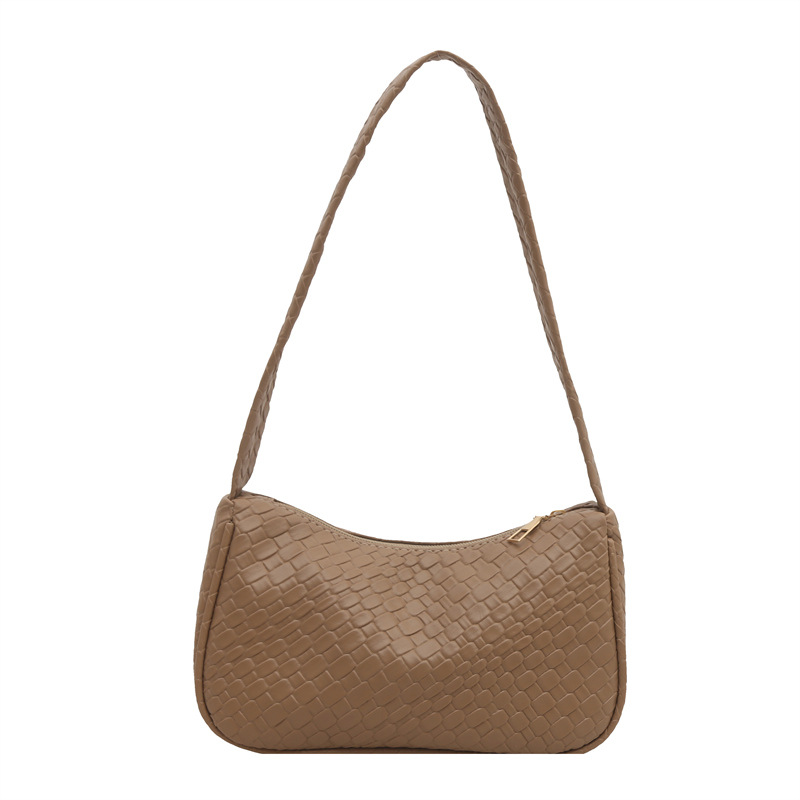 Forest-style simple and high-end quality baguette underarm bag for women 2025 new versatile woven single-shoulder handbag Item Picture
