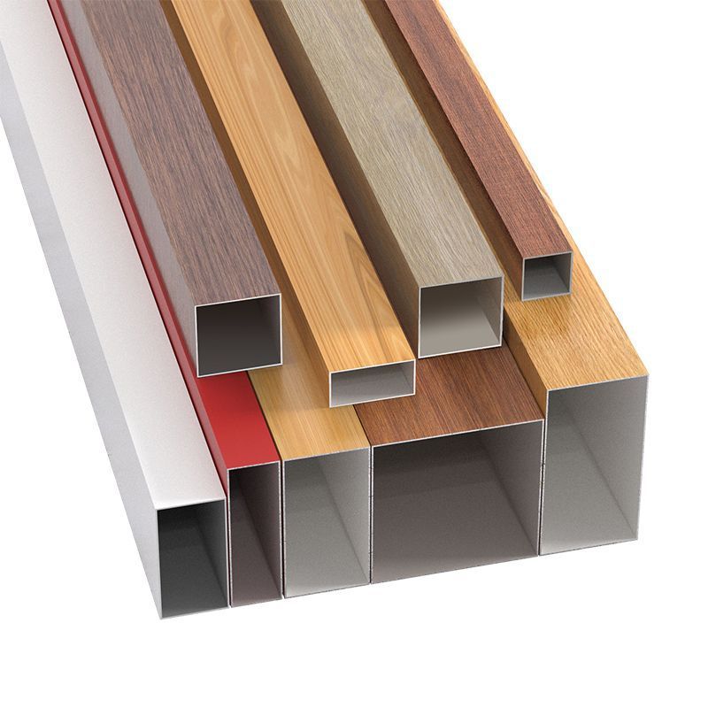 Aluminum alloy living room and dining room square tubes without partitions, aluminum square tubes, library, perforated factory square tubes, rotatable, Foshan Item Picture