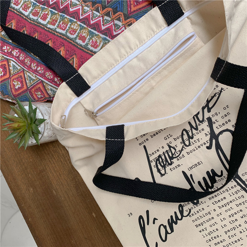 E148 canvas bag ins Midnight Paris Movie peripheral single-shoulder girl student fresh bag wholesale, fashionable and versatile Application Scenario