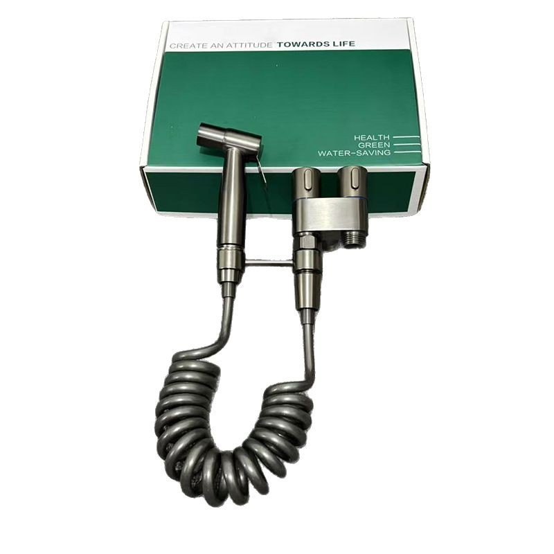 304 stainless steel dual-purpose toilet flushing spray gun set, bathroom and balcony faucet companion Item Picture