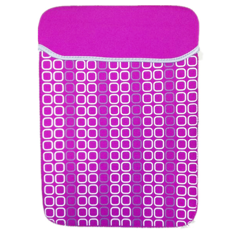 Diving material notebook computer inner liner 15.6-inch 14-inch printed square frame black, blue, pink and purple color double bread Item Picture
