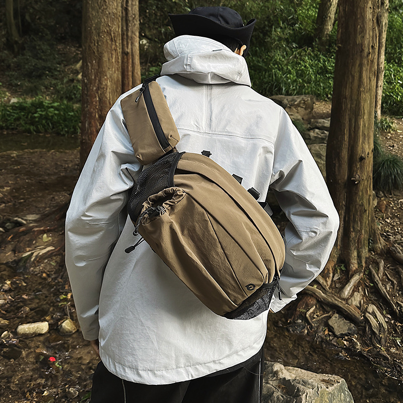 WEPOWER's new unisex backpack, outdoor travel waist bag, lightweight travel, sports and cycling chest bag details Picture