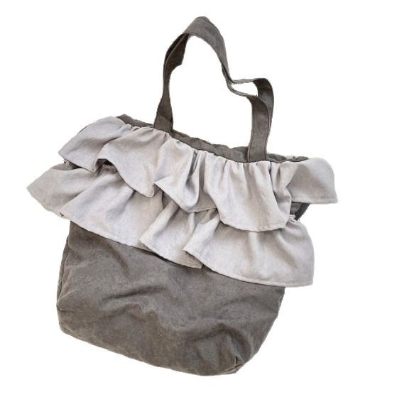 53163 Korean-style large-capacity flower bud bag, cute ruffled single-shoulder bag, student class bag, crossbody bag for going out Item Picture