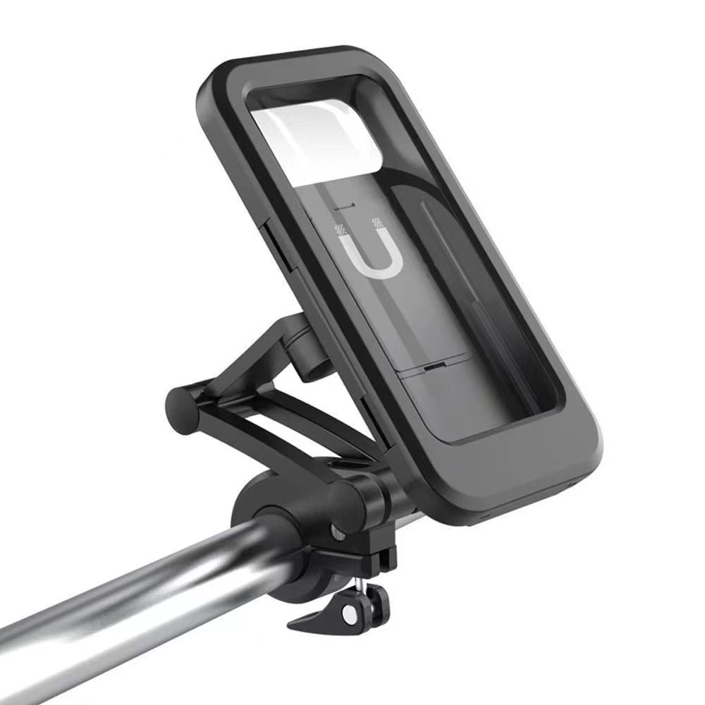 New waterproof navigation phone stand for electric motorcycles, fully enclosed touch screen rain cover for food delivery riders, and electric bikes details Picture