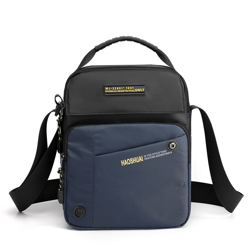 Cross-border new casual men's crossbody bag, outdoor sports single-shoulder bag, water-resistant travel small bag and handbag consignment Item Picture