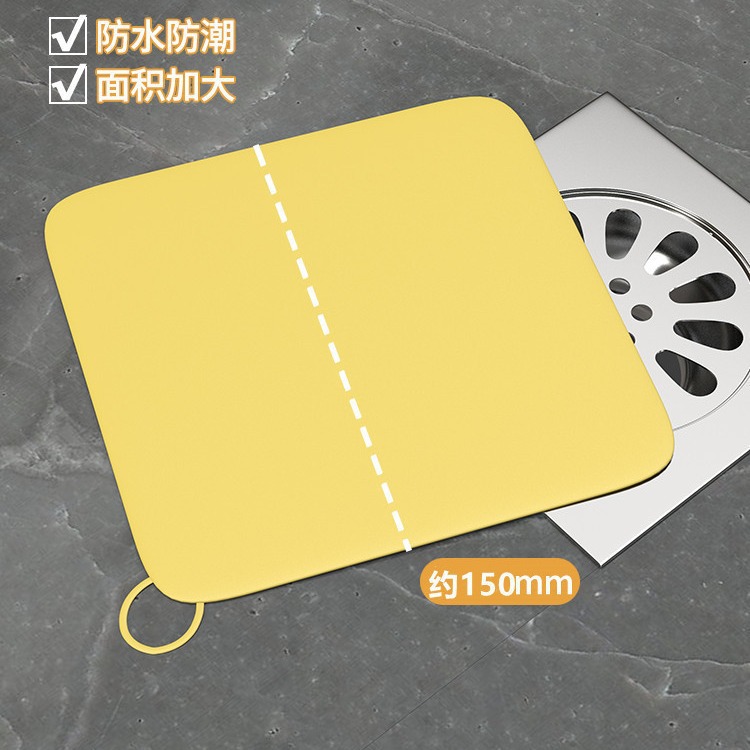 Square silicone rubber seal cover for floor drain deodorizer, bathroom anti-odor device, universal for toilet drain cover and water plug details Picture
