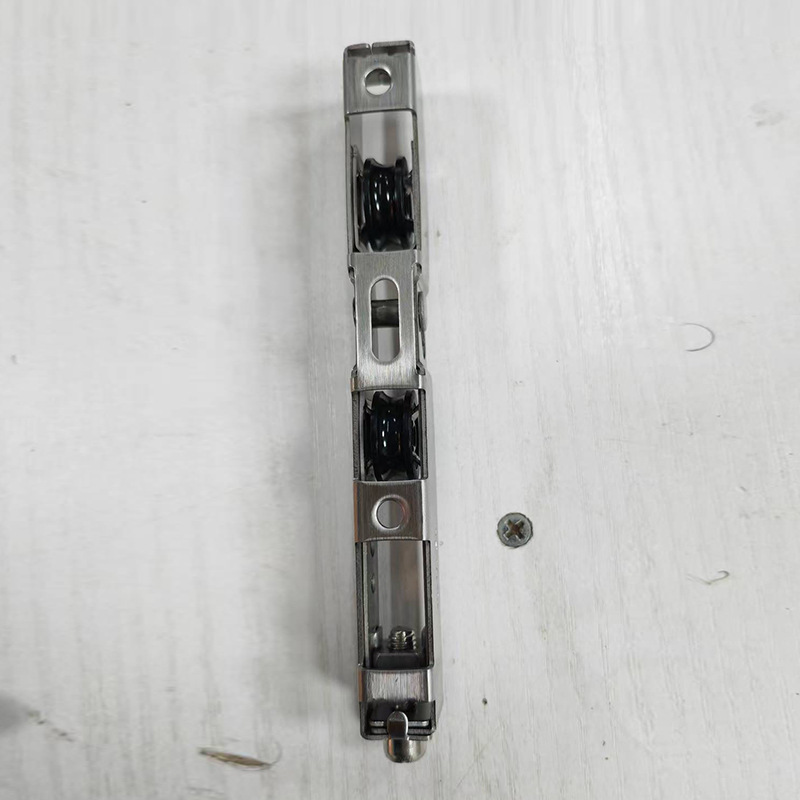 Wholesale of three-track broken bridge sliding window pulleys, ground wheels, heavy-duty two-wheel, long strip wheels and stainless steel pulleys from cross-border manufacturers Specification drawing