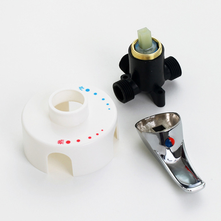 Midea electric water heaters feature wall-mounted mixing valves, exposed cold and hot water valves, and exposed mixing valves Application Scenario