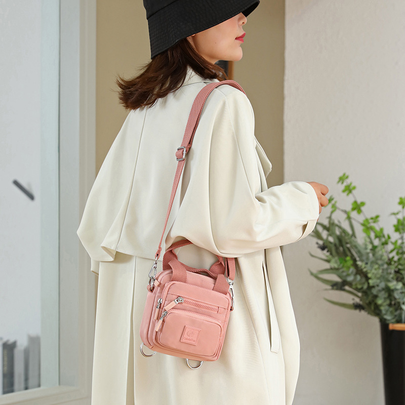 Colorful Fox's new women's fashion trend single-shoulder bag, water-resistant nylon multi-functional backpack and mobile phone case details Picture