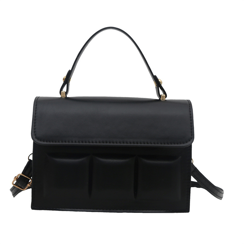 Solid-color chocolate block hand-held small square bag for women, Spring 2025 new style, a fashionable and trendy crossbody bag Item Picture