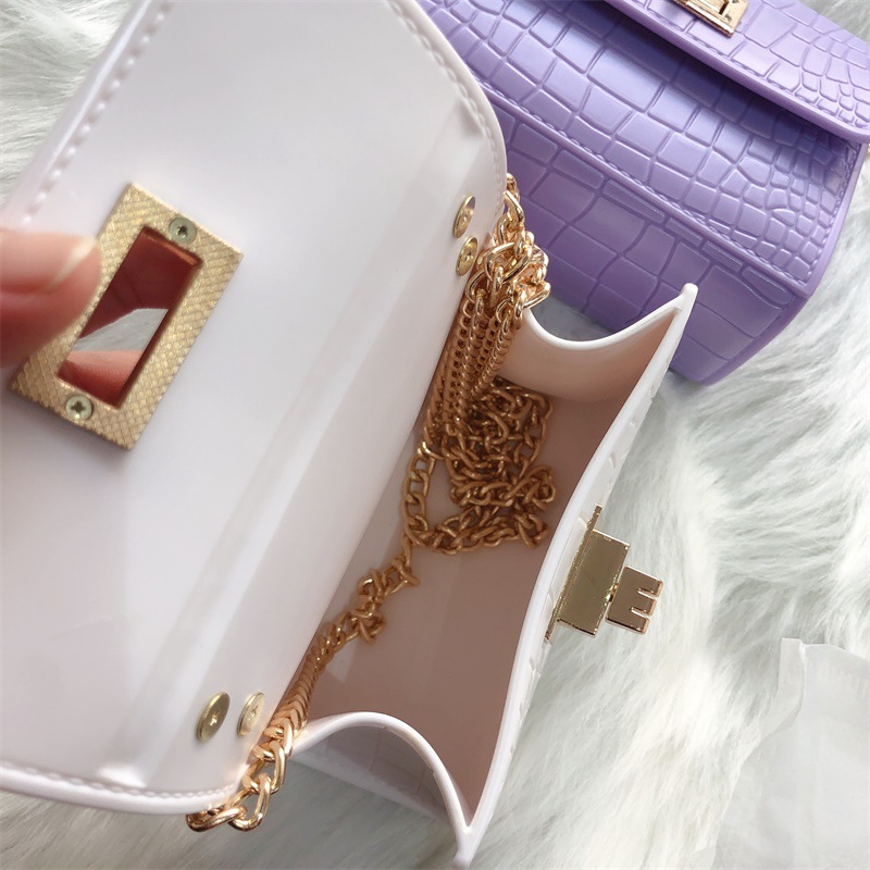 Summer mini mini bag for women 2025 new style trendy Internet celebrity crocodile pattern solid color single-shoulder crossbody chain bag Item Picture