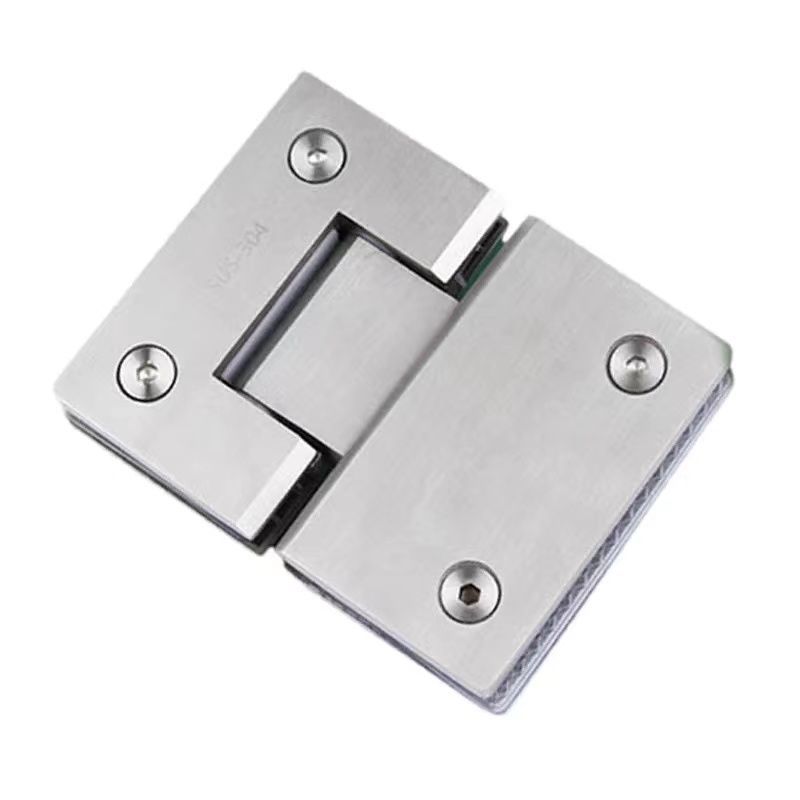 304 stainless steel glass door hinge, frameless glass hinge for shower door, 90-degree 180-degree swing bathroom hinge Application Scenario