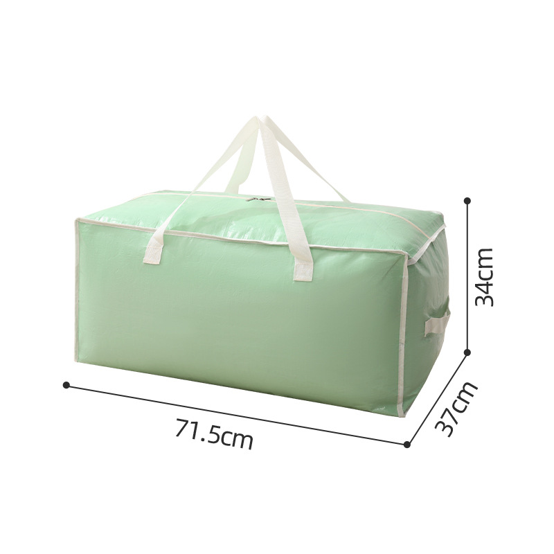 New moisture-proof pe storage bags, woven checkered storage bags, seasonal clothing sorting bags, waterproof and moisture-proof cotton quilt bags Item Picture
