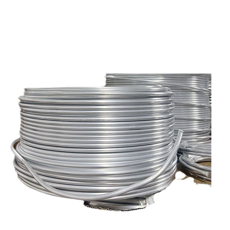 Pure aluminum tube refrigerator cabinet for cooling, soft coil, hollow round tube air conditioner for heat dissipation, 8 to 10 millimeters, can be bent into shape Item Picture
