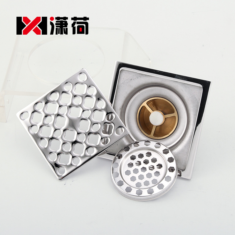 Model A thickened 6mm floor drain, anti-odor floor drain, shower room drainage outlet, drain outlet, rainwater hopper, bathroom, toilet Application Scenario