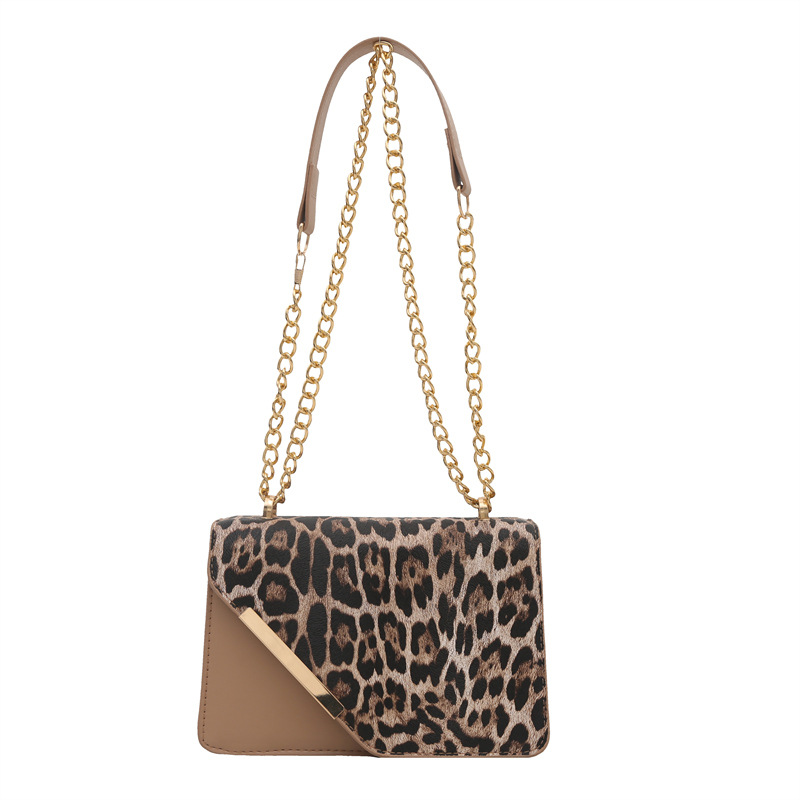 2024 New stylish and versatile single-shoulder crossbody bag with a high-end and niche design, underarm bag, women's leopard print small square bag Item Picture