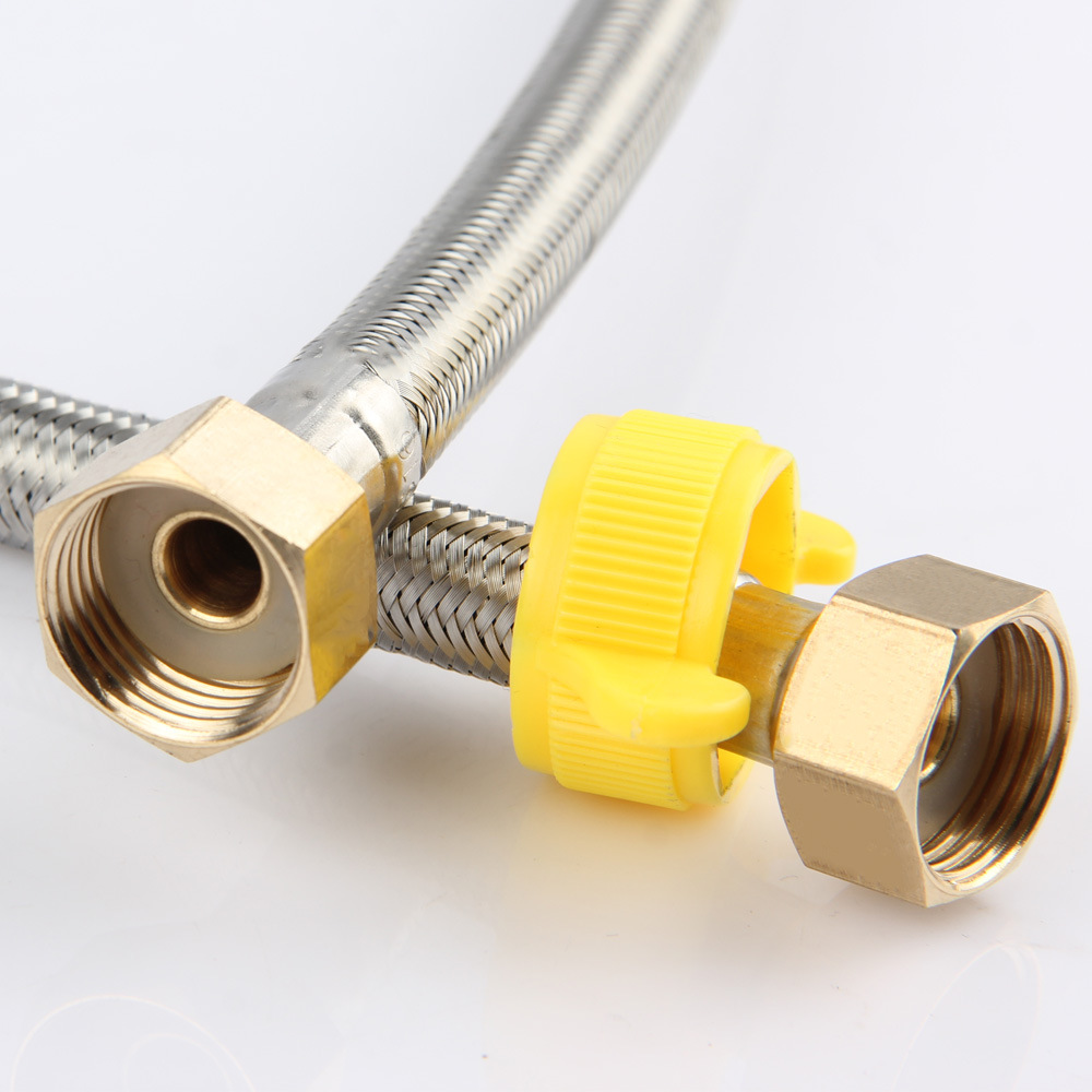 The 304 stainless steel braided hose for the water inlet, explosion-proof cold and hot Angle valve, water heater faucet, toilet connection water supply pipe Specification drawing